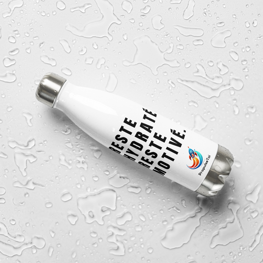Bouteille inspirante "RESTE HYDRATÉ. RESTE MOTIVÉ."
